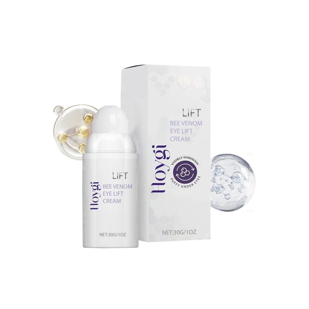 La crema hidratante para ojos Hoygi con veneno de abeja es una crema suave, hidratante y suave para el cuidado de la piel._voghion.com