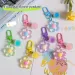 Lot de 6 porte-clés en résine colorée, motif fleur, style coréen, mignons, pour sac, vente en gros, accessoires pour clés de voiture_voghion.com