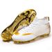 Golden Football boot high top tf broken nails artificial lawn boys and girls AG long nail competition student training_voghion.com