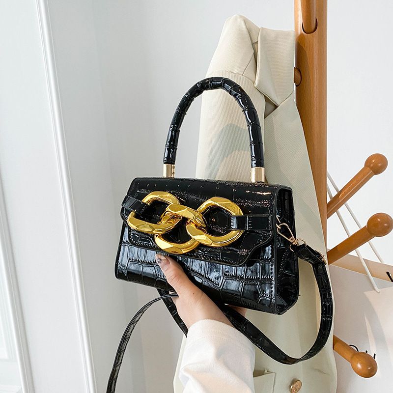Damen Einfarbig Stein Muster Quadratische Handtaschen 2022 Trendy Leder Casual Taschen für Frauen Beliebte Tragbare Schulter Tasche_voghion.com