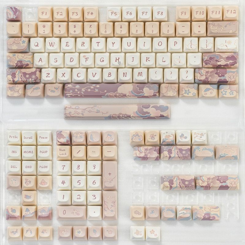 Guofeng Dunhuang Key MOC Round PBT Full Five-Sided Sublimation Mechanical Keyboard Cap 68 75 87 98 108_voghion.com