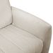 Beige White Corduroy Fabric Sofa With OTTOMAN_voghion.com