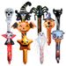 10pcs Halloween Ghost Skeleton Pumpkin Foil Balloons Spider Vampire Inflatable Handheld Stick Festival Halloween Party Decor_voghion.com