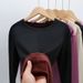 Body Shaping Top Women's T-Shirt Winter Thickened Thermal Underwear Fleece Lined Round Neck 37 Base Layer Integrated_voghion.com