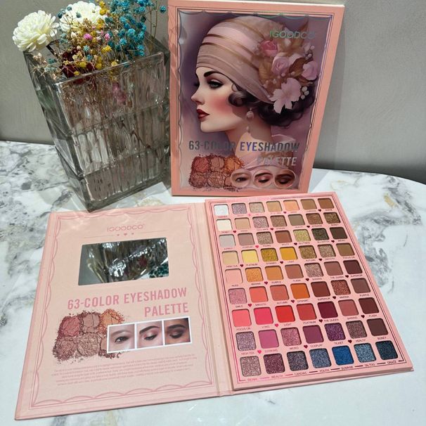 63-Color Earth Tone Eyeshadow Palette - Matte & Shimmer Makeup (Professional Vegan & Cruelty-Free Travel-Friendly With Mirror & Brush)_voghion.com