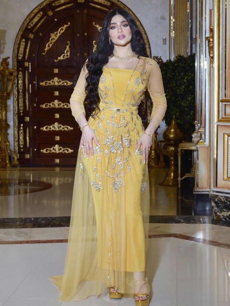 vêtements pour femmes robe caftan en diamant chaud_voghion.com