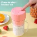 420ml bærbar juicer med sugerør USB elektrisk rustfrit stål frugtjuicer kopekstraktor blender juicemaskine maskine til køkken_voghion.com