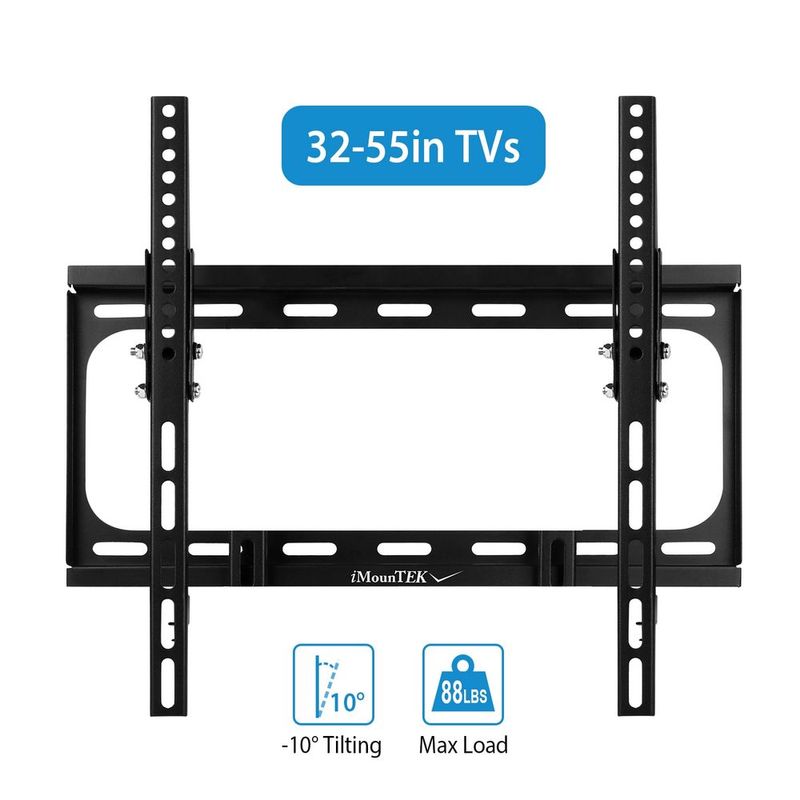 TV Wall Mount Tilt Dual Arm TV Mount Brackets Maximum VESA 400x400mm For 32-55in TVs_voghion.com