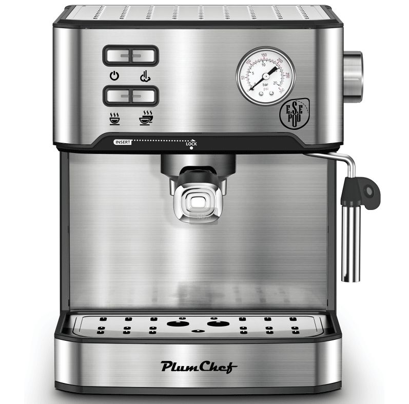 W1002P292428 1350W Semi-automatic Coffee Machine 20Bar Professional Concentrated Coffee Maker Compatible With ESE POD 1.5L Water Tank, Capsule Filter And Foaming Steam Wand Single_voghion.com