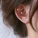 S925 Silver Zircon Straight Needle Super Flash High End Ear Care Cochlear Sleep Without Taking Off The Earrings Ear Bone Nails_voghion.com