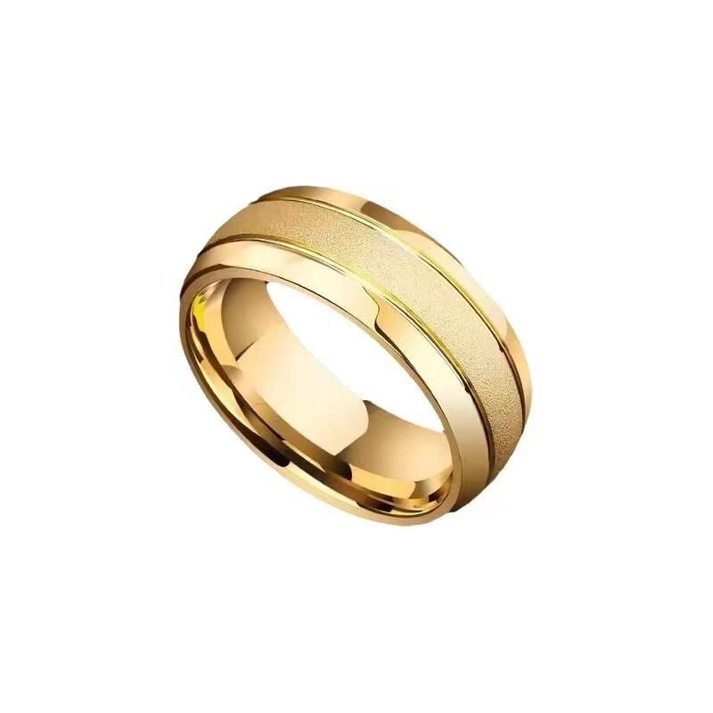 Edelstahl mattierter gebogener Ring für Männer und Frauen, breite, schmale Ringe, Paarring, Hochzeit, Verlobung, Schmuckzubehör_voghion.com