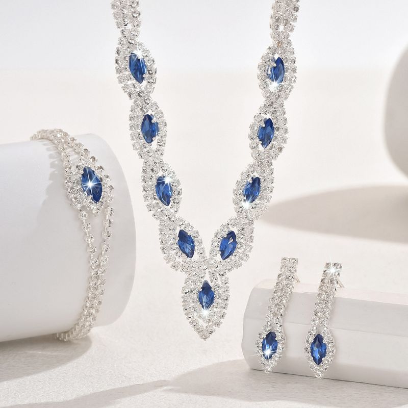 Women’s Jewelry Set Fashion Claw Chain Series Loose Diamond Zircon Earrings Necklace Set Female Bride Evening Dress High End Luxury Full Diamond_voghion.com