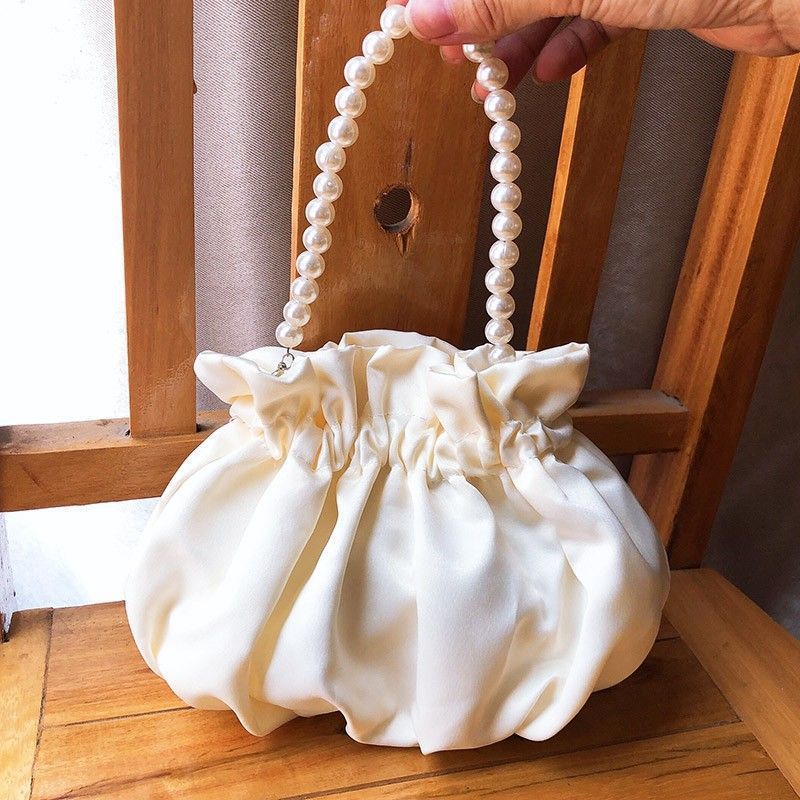 Mini sac seau pliable, nouvelle mode 2025, sac à main en perles, sac Guofeng Cheongsam, seul_voghion.com