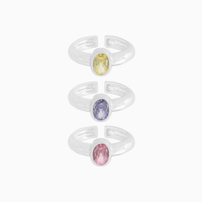 Bague en argent pur avec zircon ovale pour femme, style coréen, style niche, légère, luxueuse, haut de gamme, nouveau design, simple_voghion.com