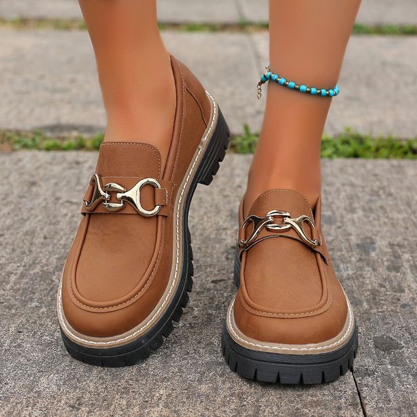 SHLIANG Mocassini da donna in stile britannico, con punta tonda, stile primavera-autunno, casual, retrò, a blocchi di colore, con suola spessa, X0048_voghion.com