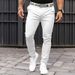 Herrenbekleidung, einfarbig, eng anliegend, mit Reißverschluss, Business-Casual, schmal geschnittene Hose mit kleinem Bein_voghion.com