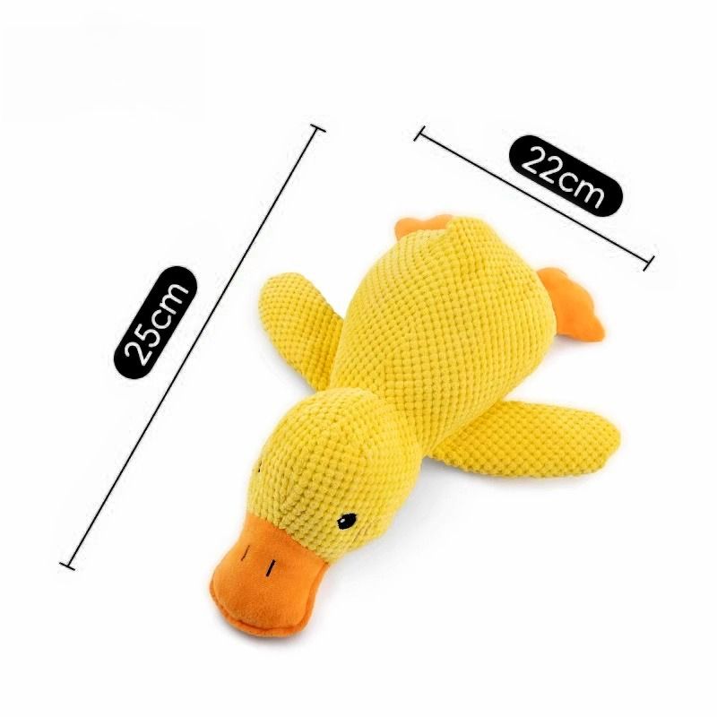 Pet Products Cat Self-Hi Duck Grinding Teeth Biting Sound Cartoon Duck Dog Interactive Plush Toy Accompanying Sleeping Duck_voghion.com