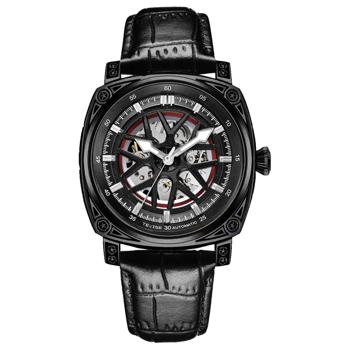 Neue Herren-Armbanduhr, doppelseitig, hohl, Edelstahl, vollautomatisch, mechanisch, Modelljahr 2025_voghion.com