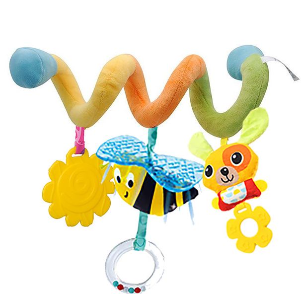 Ciondolo a forma di tornio per bambini, con ciondolo a forma di anello di dentifricio, leone e arcobaleno, intorno al letto, peluche_voghion.com