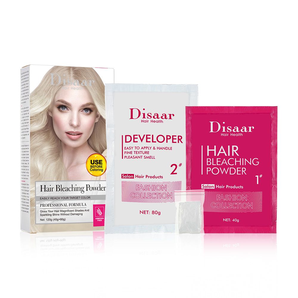Disaar Haarbleichpulver sanft schadet dem Haar nicht. Es ist leicht zu handhaben und zu verblassen_voghion.com