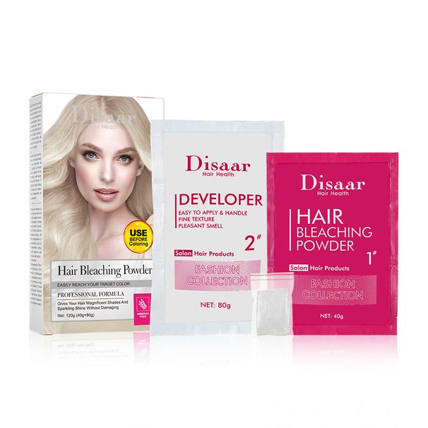 Disaar Haarbleichpulver sanft schadet dem Haar nicht. Es ist leicht zu handhaben und zu verblassen_voghion.com