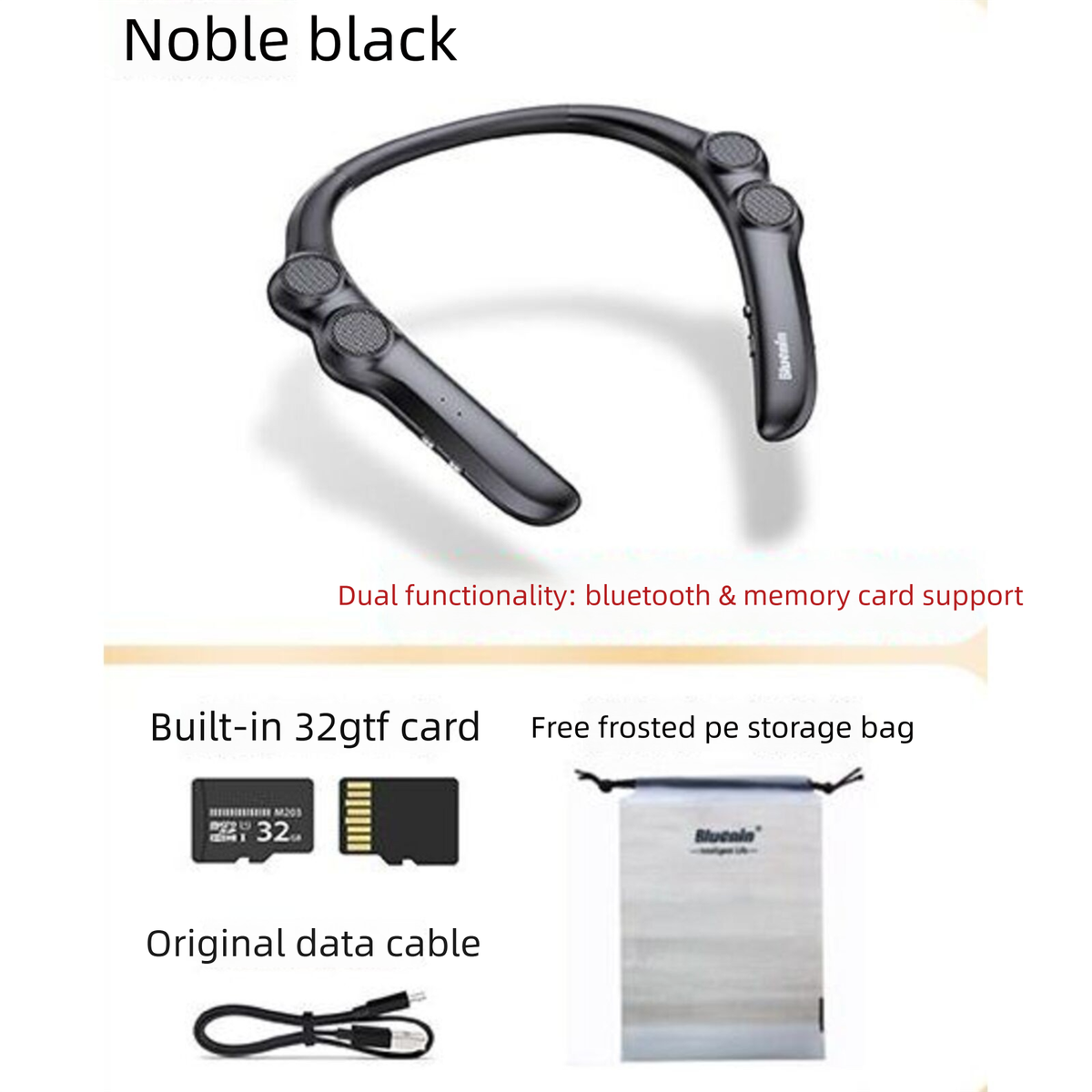 Bluetooth Speaker Neckband Style Brand New Trendy Fashion Music Device For Calls, Listening To Books, Driving, Cycling,_voghion.com