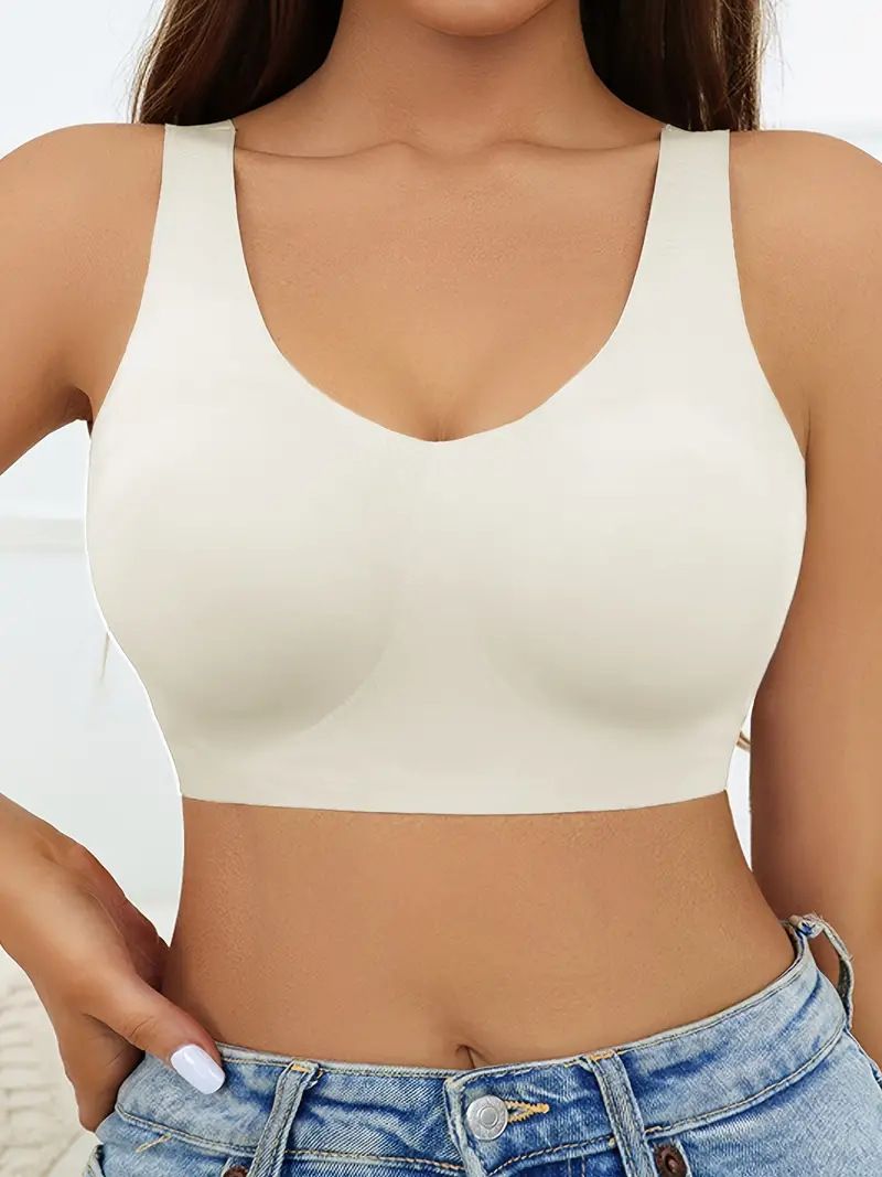 Unterwäsche & Nachtwäsche Nahtlose Unterwäsche ohne Stahlring Plus Size Raffen zum Sammeln der seitlichen Brüste Bequemer Damen-BH_voghion.com