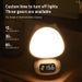 Mini reloj de mesa digital LED, bonito reloj de mesa multifuncional para niños, luz nocturna de 3 colores con atenuación continua, lámpara de noche para dormitorio y hogar._voghion.com