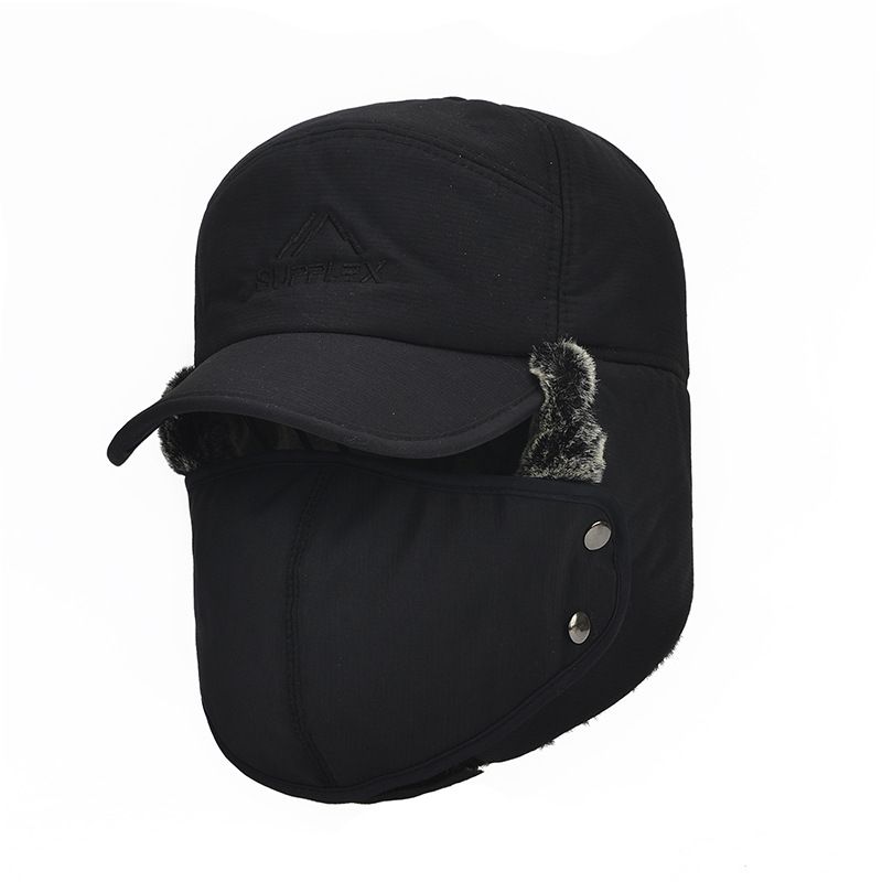 Trapper Hats Men's winter Lei Feng hat cotton hat men's winter tide men's hat Winter ear protection hat thick warm hat_voghion.com