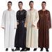 Herrenbekleidung Herrenroben Mode lockerer einfacher muslimischer Kaftan_voghion.com