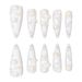 Reusable Press-On Nails With Rhinestones - Easy To Apply & Remove, Natural-Looking False Nails For Daily Wear & Special Occasions_voghion.com