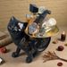 Schattige zwarte kat hars opbergsleutel parfum knutsel eenvoudig bureau ornament entree decoratie handgemaakt_voghion.com