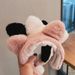 Piccolo accessorio per capelli con orecchie di gatto in peluche a tesa larga, per donne carine, per lavare il viso, trucco, celebrità di Internet_voghion.com