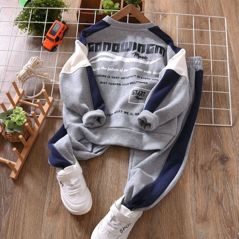Tiener- en jongenskleding voor jongens, herfstkleding voor kinderen, pakken voor kinderen, sweatshirts met lange mouwen, casual broeken, stijlvolle sportkleding, tweedelige pakken_voghion.com