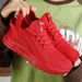 Damen Single 2025 Sommer Neue modische Casual Mesh atmungsaktive einfarbige Sportschuhe_voghion.com