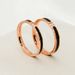 Fashionable And Simple Rose Gold Two-Stone Diamond-Inlaid Titanium Steel Ring For Couples_voghion.com