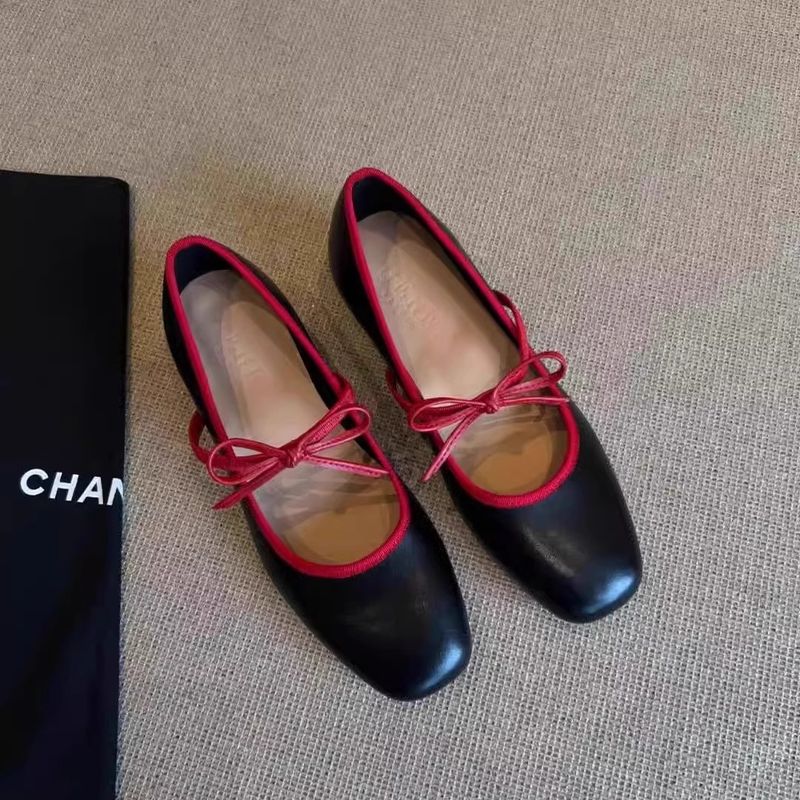 2025 Frühjahr und Sommer neue französische bunte Damen-Ballerinas Mode Hundert Bogen Schuhe_voghion.com