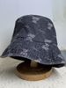 Retro Washed Bear Denim Bucket Hat Women's Sunshade Versatile Outdoor Travel Shows Washbasin Hat Tide_voghion.com