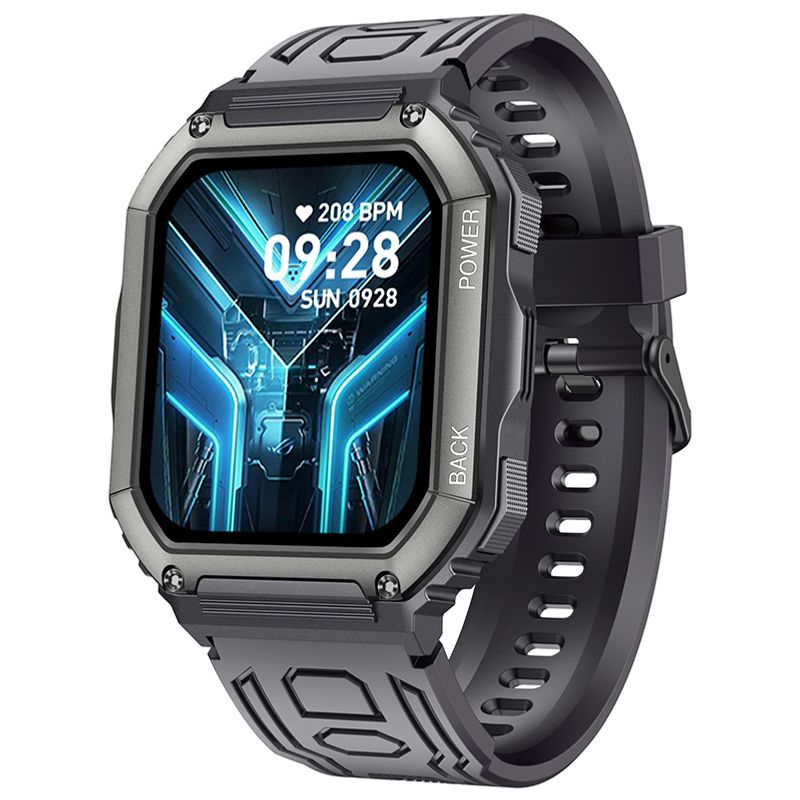 Kr06 Smart Bracelet Bluetooth Calling Voice Assistant Outdoor Three-Proof Pedometer Men's Photo Watch_voghion.com