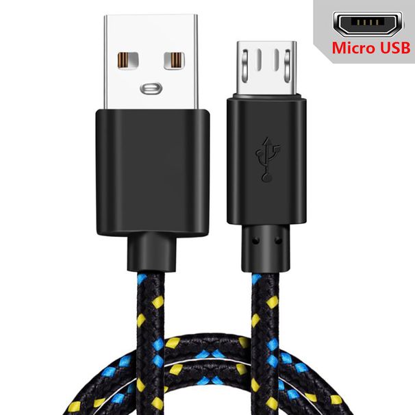 1m/2m/3m Micro Data Sync USB Charger Cable For Samsung Huawei Xiaomi HTC Android Phone Nylon Braided MicroUSB Cables_voghion.com