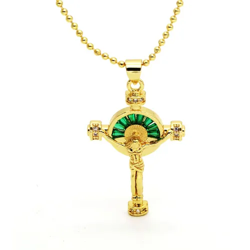 Selling Hot Pearl Zircon Cross Demon Pendant Necklace For Women Fashion Eye Collarbone Chain_voghion.com