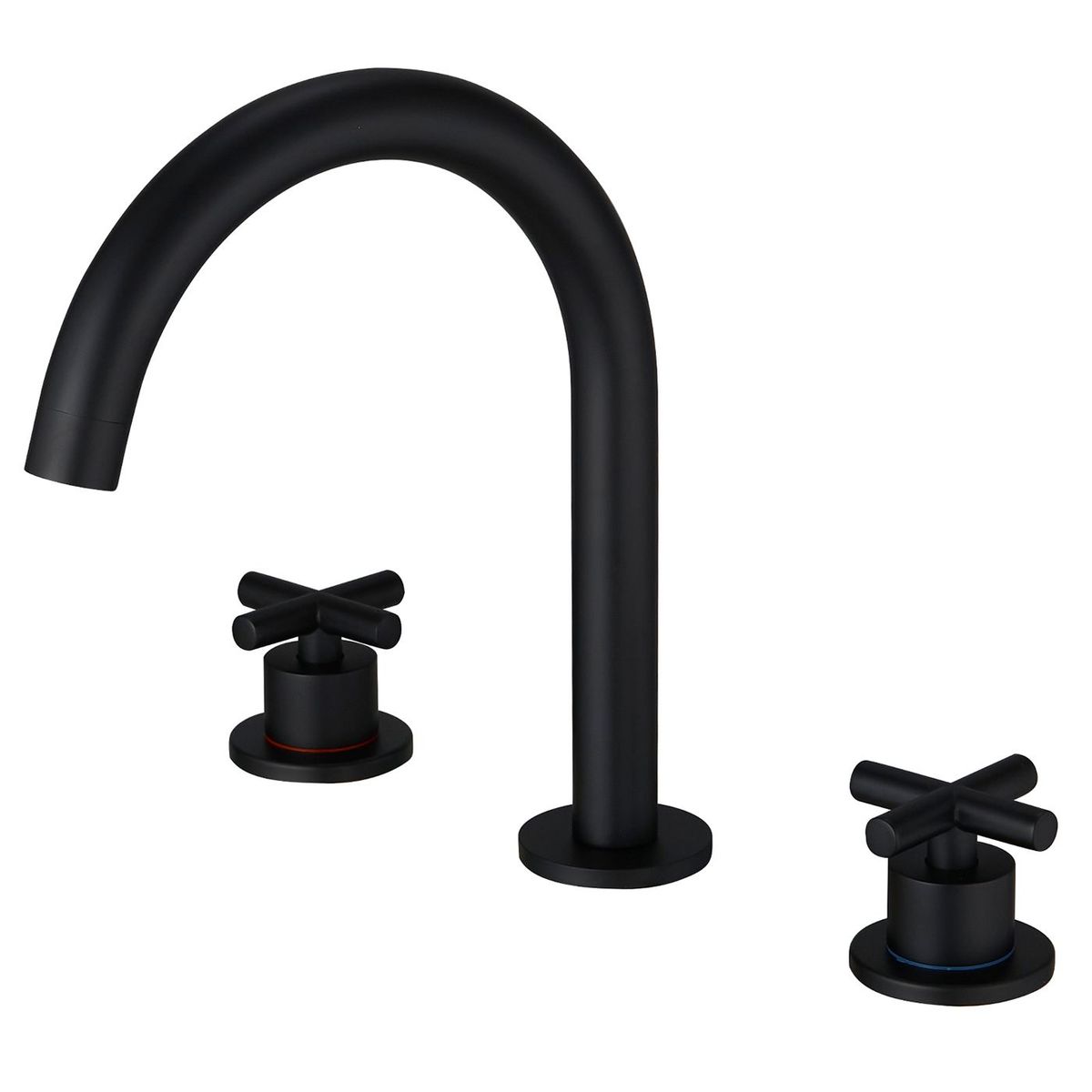 8 In. Widespread Double Handle High Arc Spout Bathroom Faucet In Brushed Nickel_voghion.com