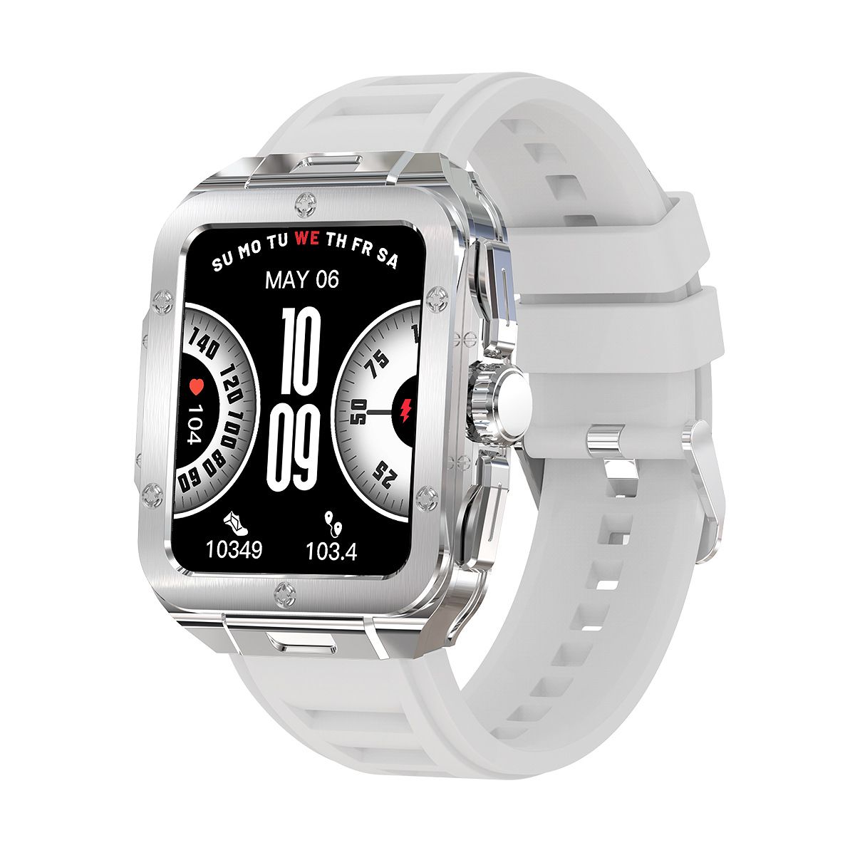 Rugged Smart Watch With Bluetooth Calling, Blood Oxygen & Blood Pressure Monitoring, Outdoor Sports Tracking, Compatible With IOS_voghion.com