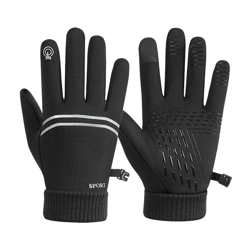 Autumn and winter sports warm gloves men's velvet anti-splash water touch screen bicycle riding cold-proof outdoor gloves women_voghion.com