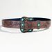 Bohemian Western Turquoise Belt For Women - Vintage Cowgirl Leather Waistband With Silver Conchos_voghion.com
