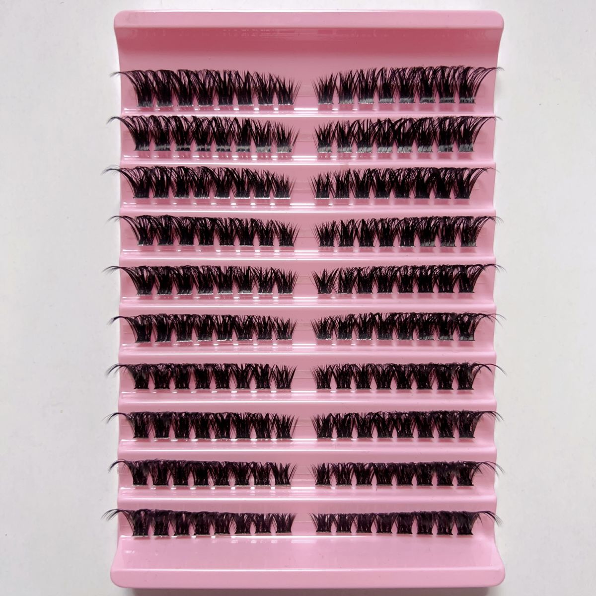 Wimpern-Set, zehn Reihen segmentierter, dichter, selbstverpflanzender, lässiger Einzel-Cluster-DIY-Wimpern-Set_voghion.com