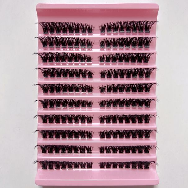 Wimpern-Set, zehn Reihen segmentierter, dichter, selbstverpflanzender, lässiger Einzel-Cluster-DIY-Wimpern-Set_voghion.com