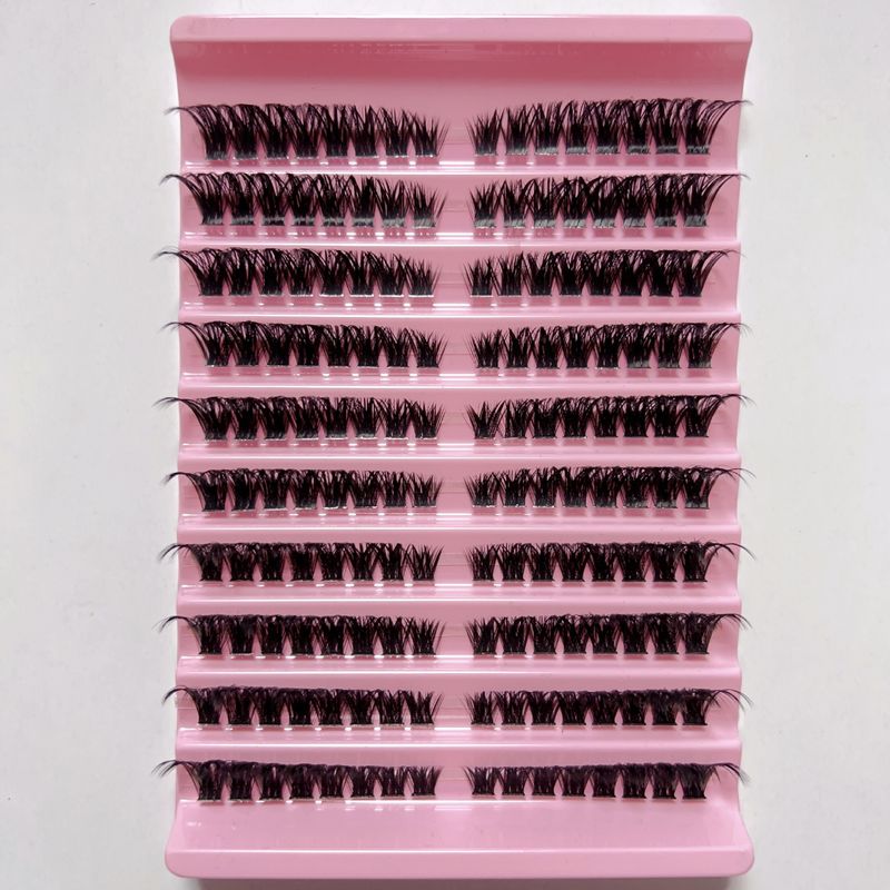 Eyelashes Set Ten Rows Of Segmented Dense Self Grafting Lazy Single Cluster DIY False Eyelashes Set_voghion.com