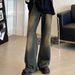 Jeans For Men, Autumn Gradient Washed Vintage, Rugged And Cool, Slightly Flared Pants, American High Street Loose_voghion.com