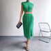 Elegant Slit Sleeveless Slim Top Two-Piece Summer Sexy Skirt Set For Women_voghion.com
